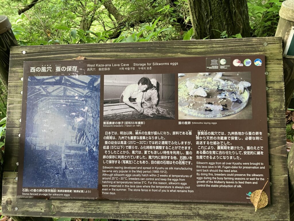 西の風穴 蚕の保存 雲仙普賢岳 長崎